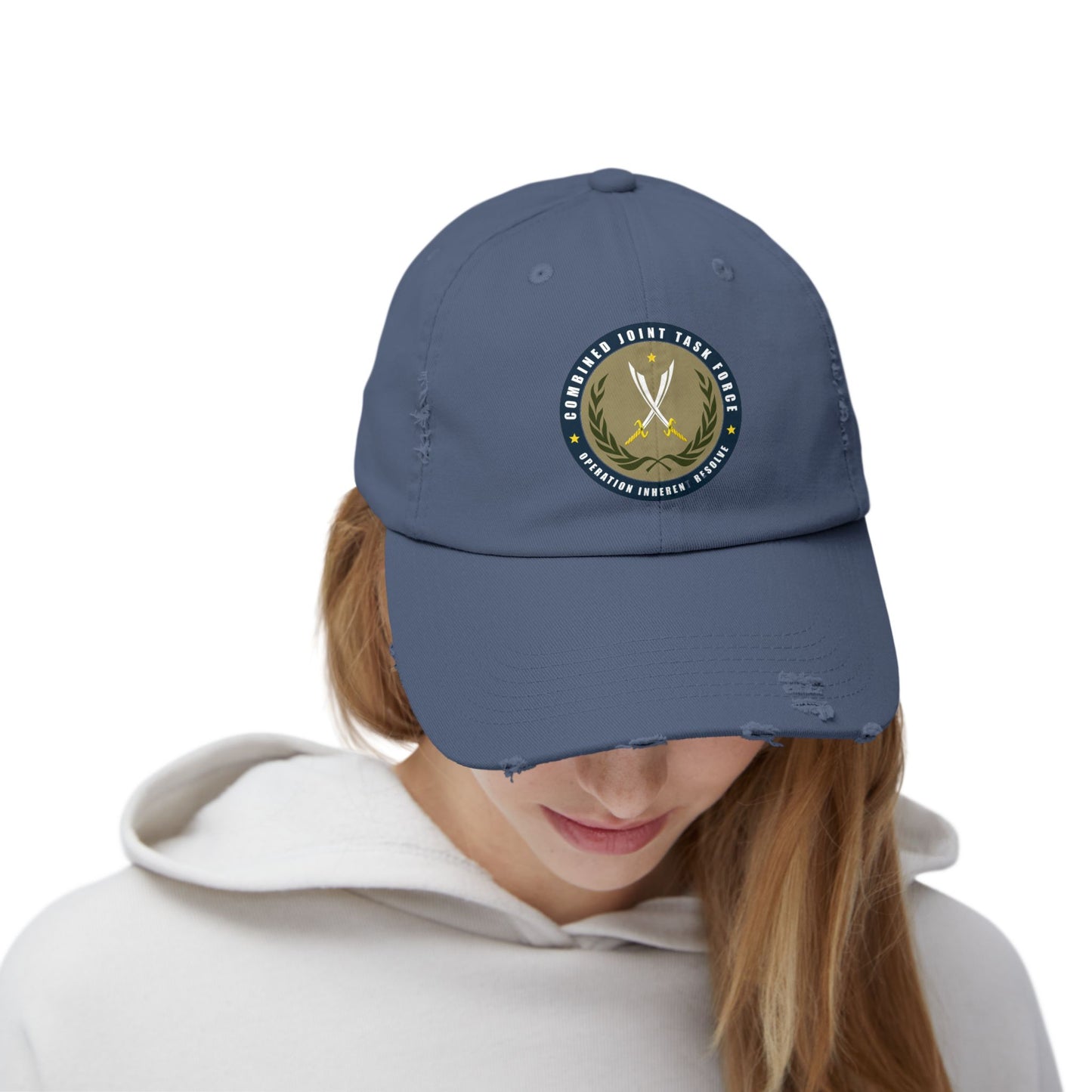 Pelo & Stile Unisex Distressed Cap - Task Force Emblem
