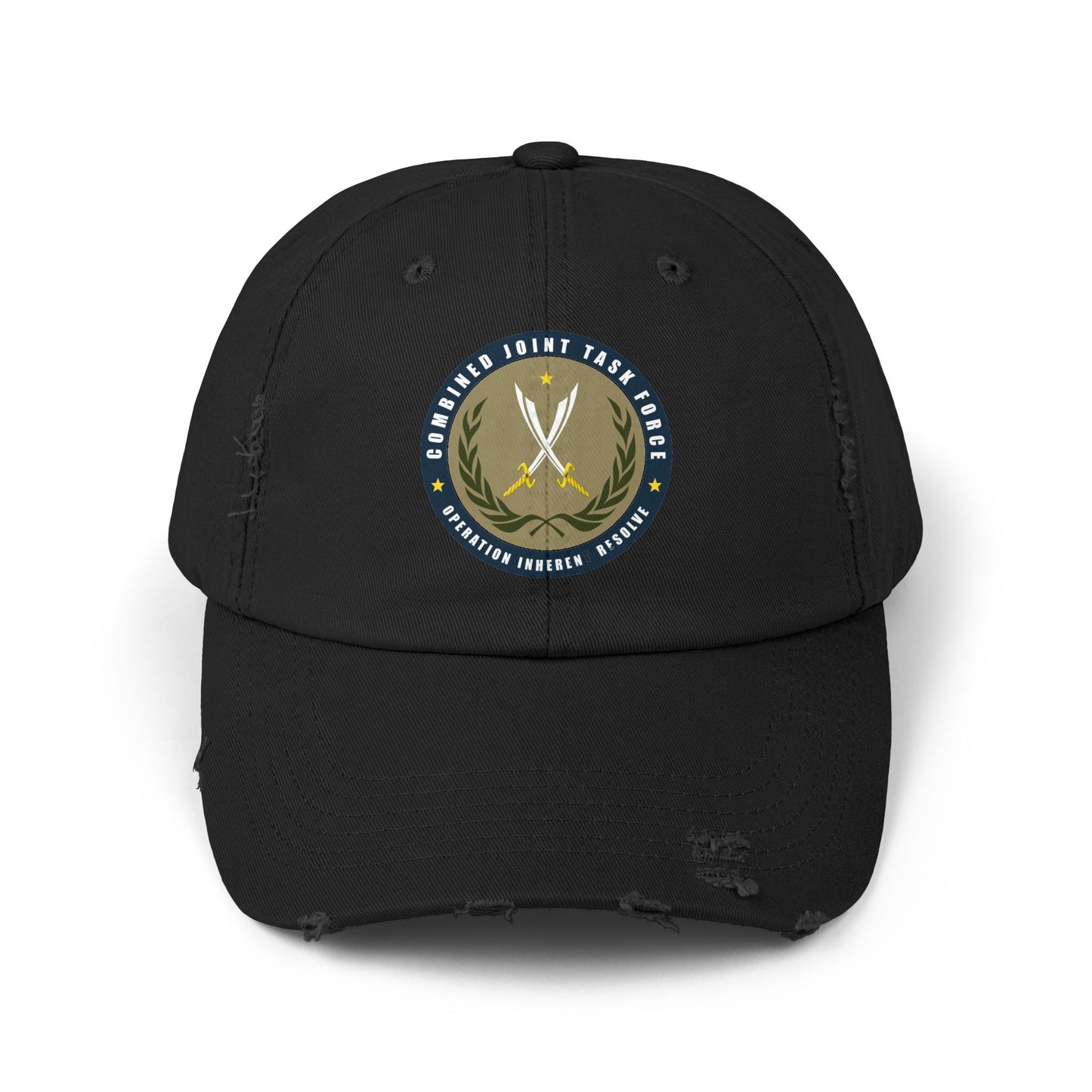 Pelo & Stile Unisex Distressed Cap - Task Force Emblem