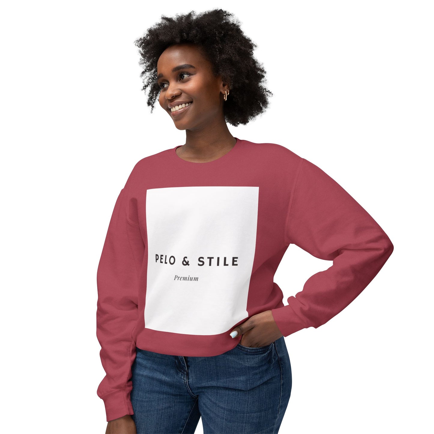 Pelo & Stile Unisex Lightweight Crewneck Sweatshirt
